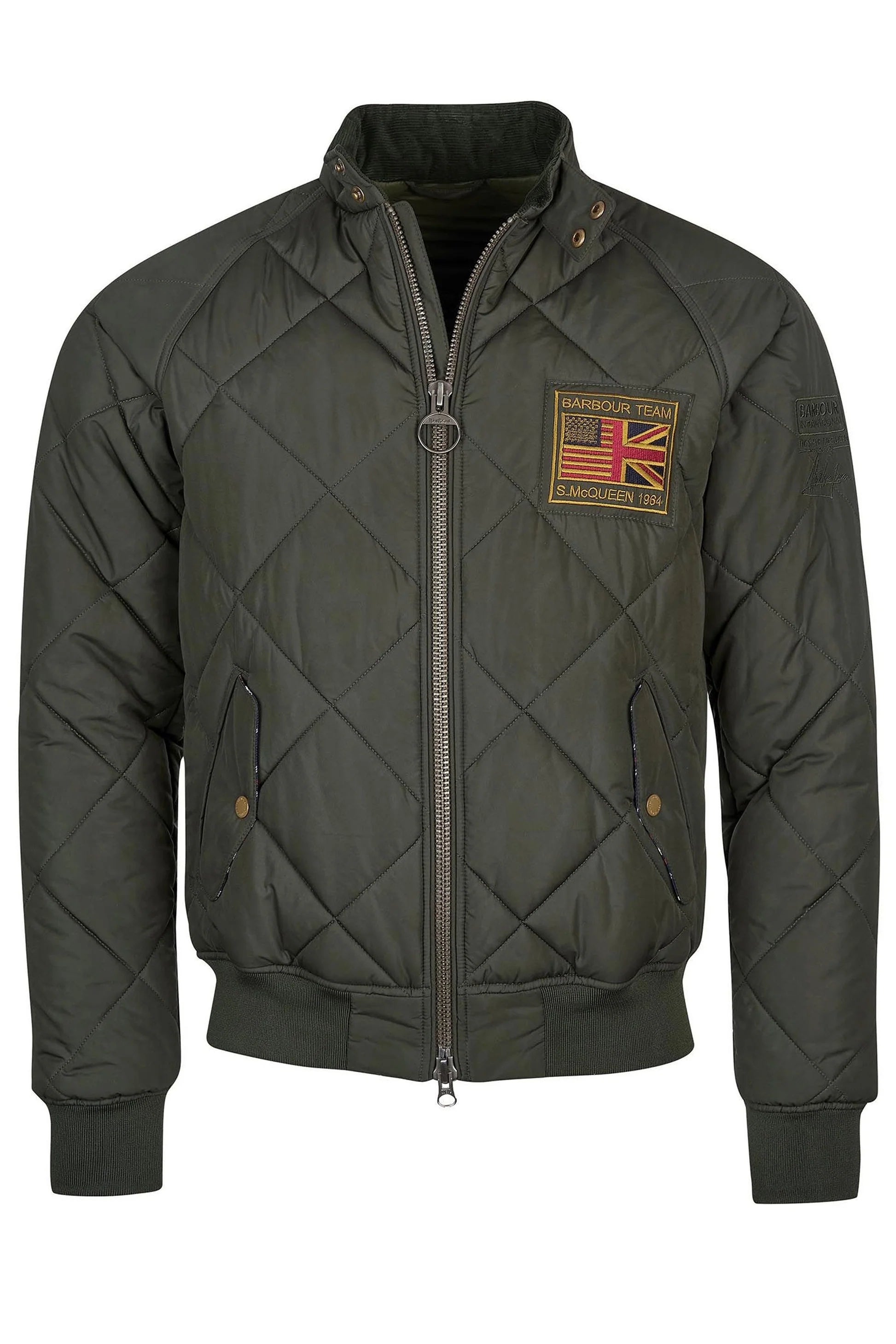 Barbour International Steve Mcqueen Quilted Merchant Jacket - Sage