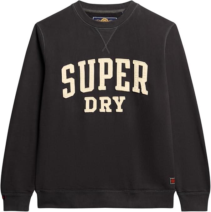 Superdry Vintage Athletic Crew Sweatshirt - Washed Black