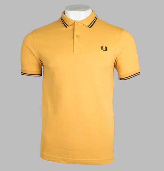 Fred Perry Twin Tipped Polo Shirt - Golden Hour