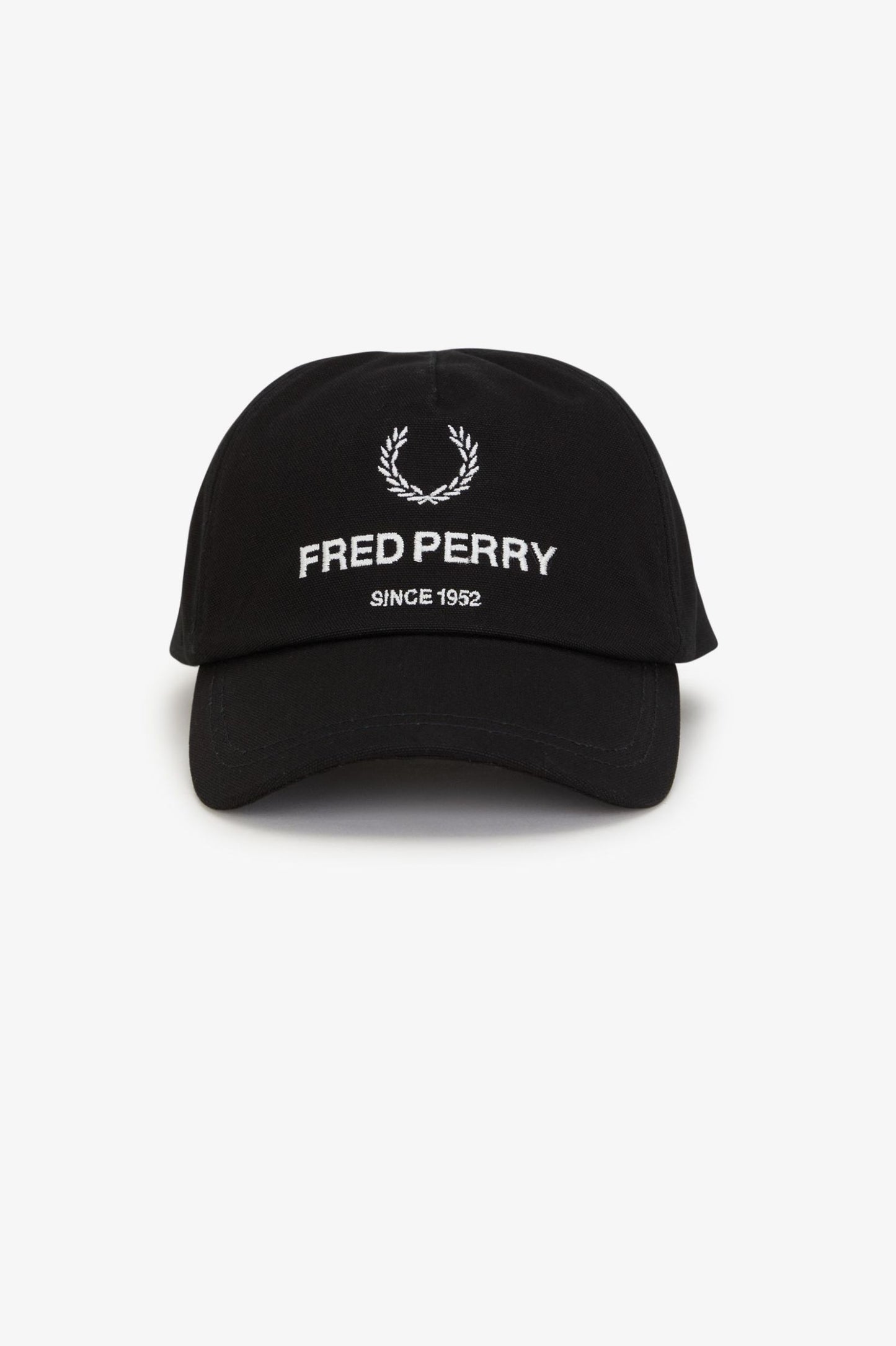 Fred Perry Cotton Canvas Branded Cap - Black