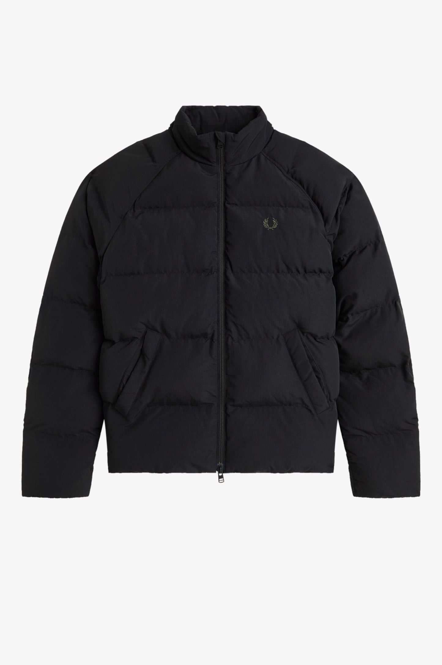 Fred Perry J1309 Raglan Sleeve Padded Jacket - Black