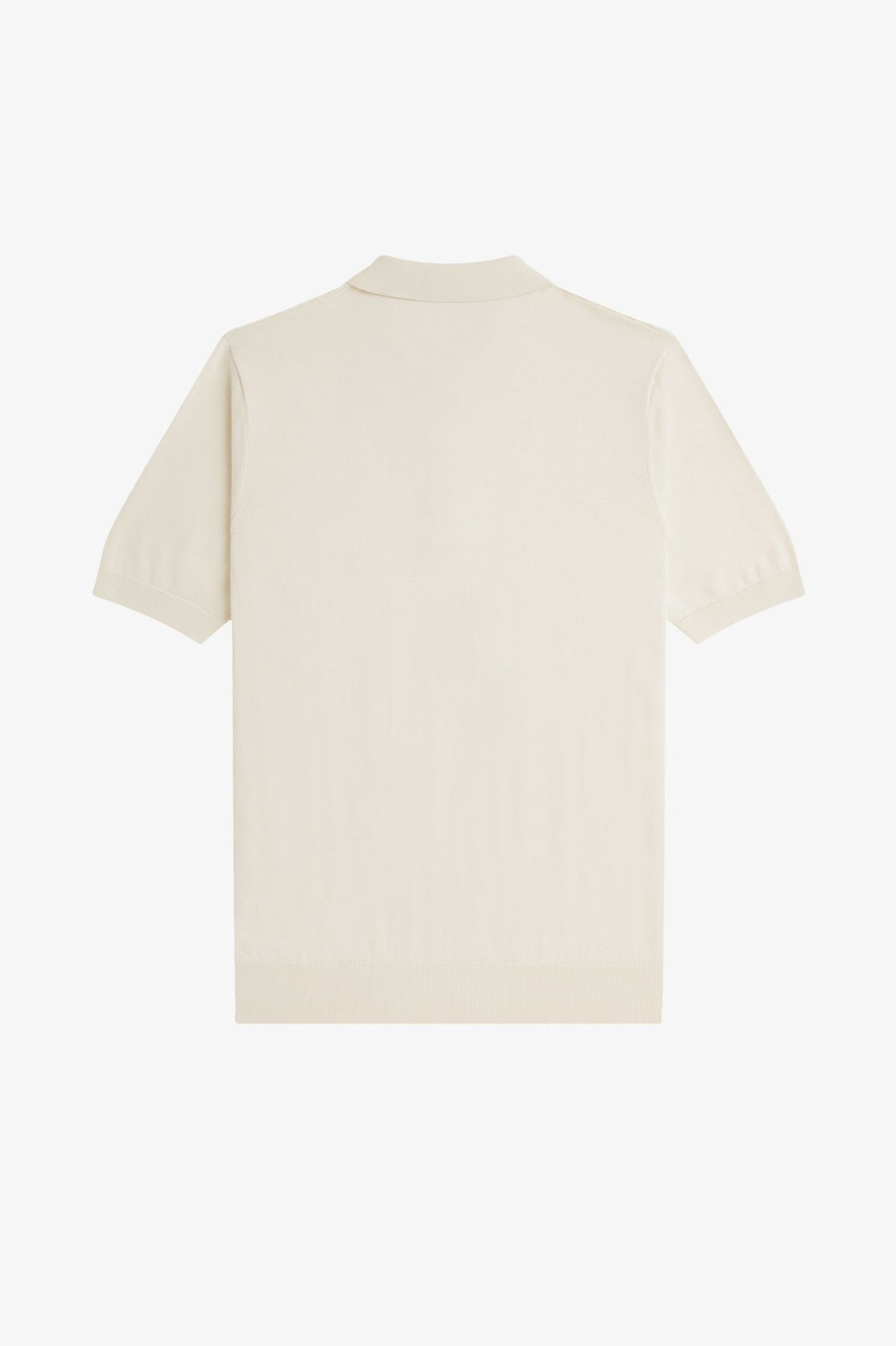 Fred Perry K1313 Textured Cable Knit Polo Shirt - Ecru
