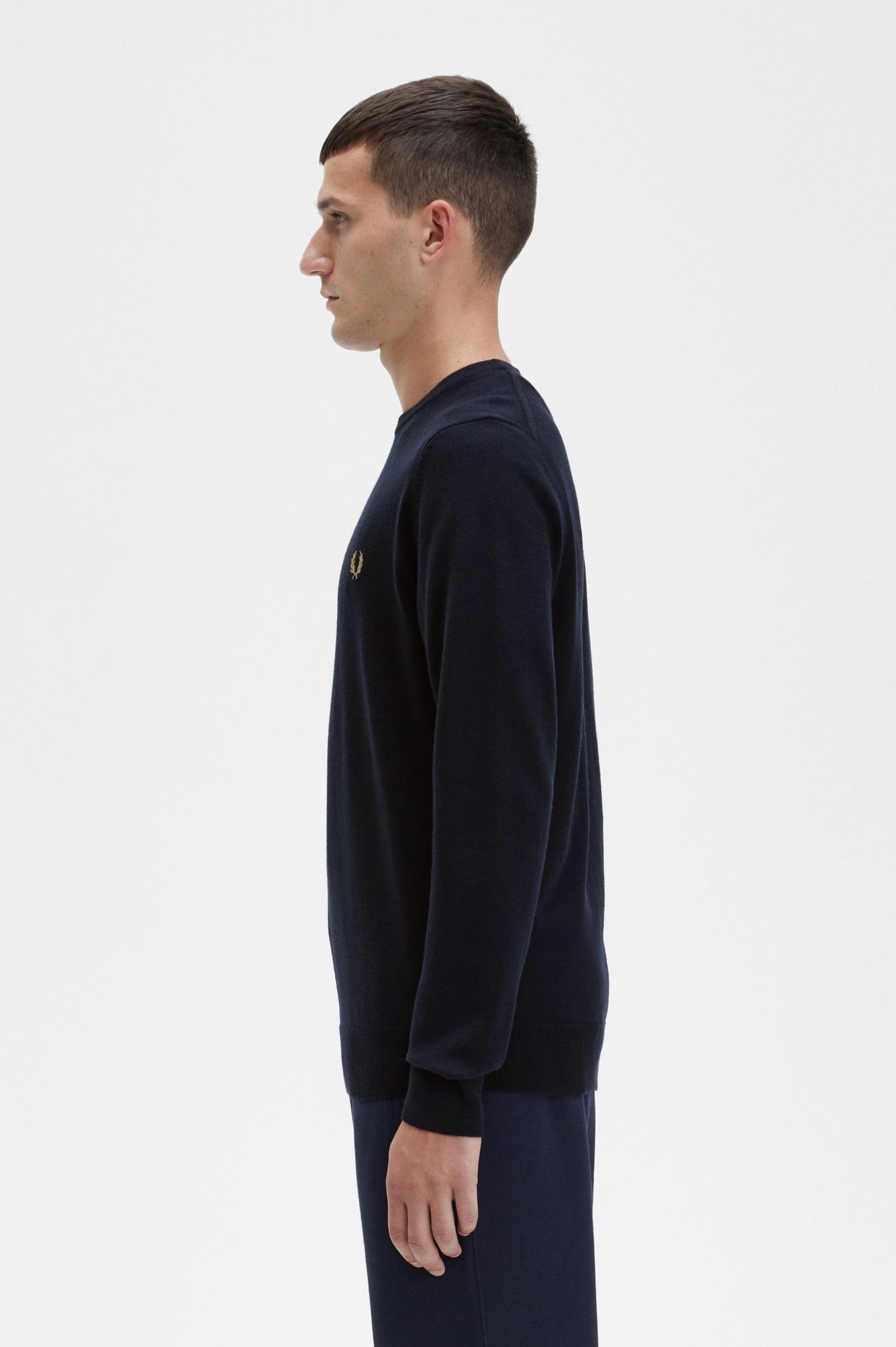 Fred Perry Classic Crew Neck Jumper - Navy
