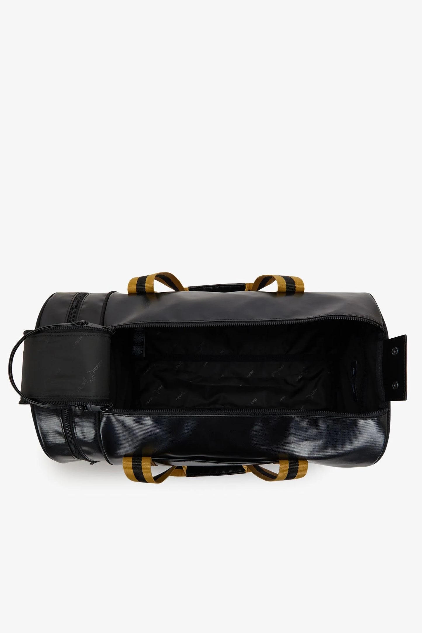 Fred Perry L3352 Tipped Classic Barrel Bag - Black/Gold