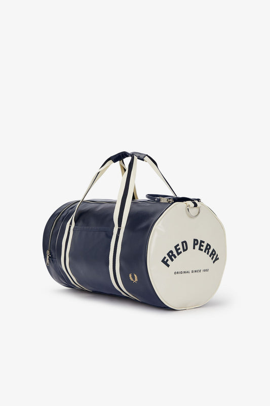 Fred Perry Classic Barrel Bag - Navy/Ecru