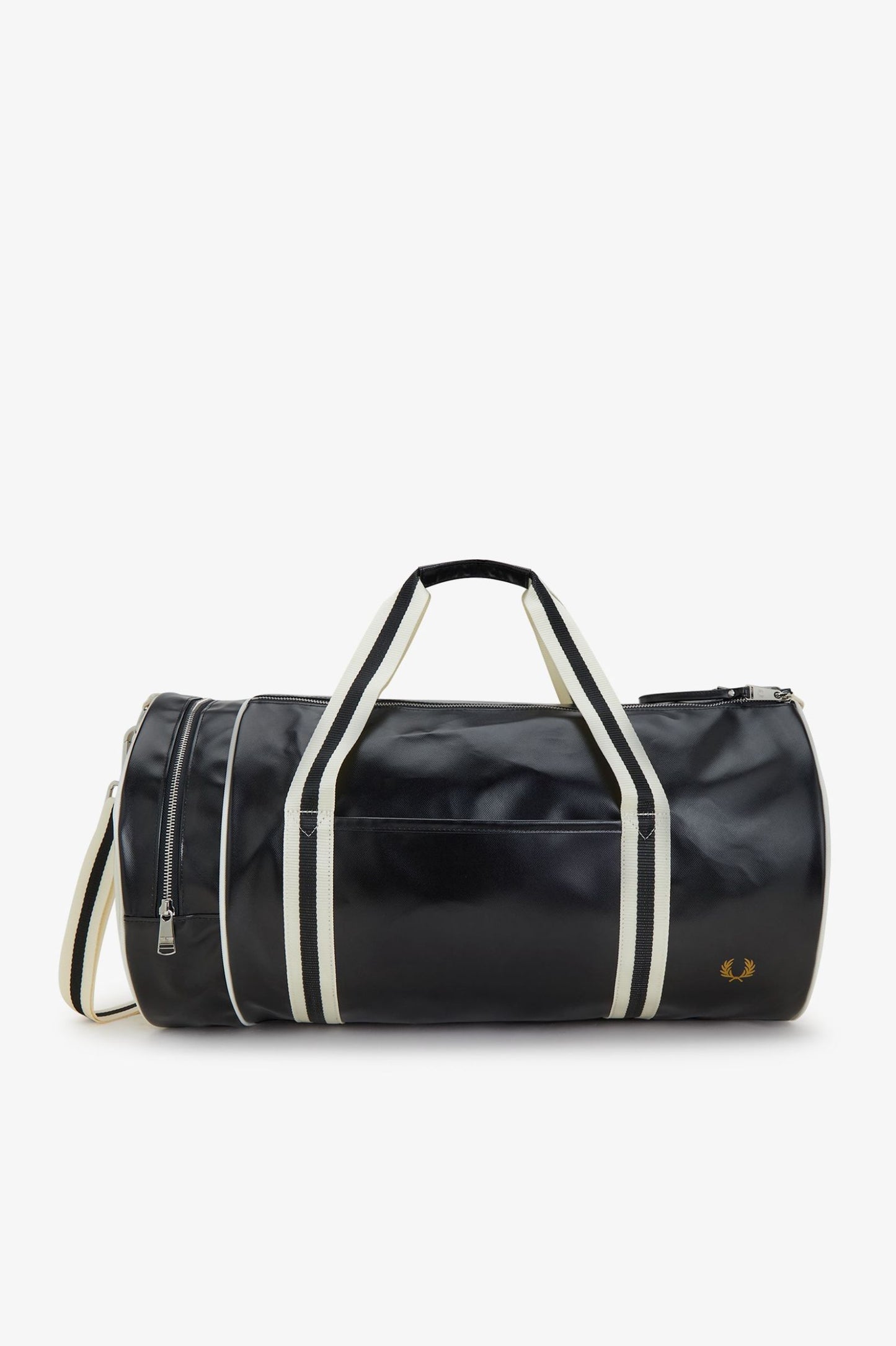 Fred Perry Classic Large Barrel Bag - Black/Ecru