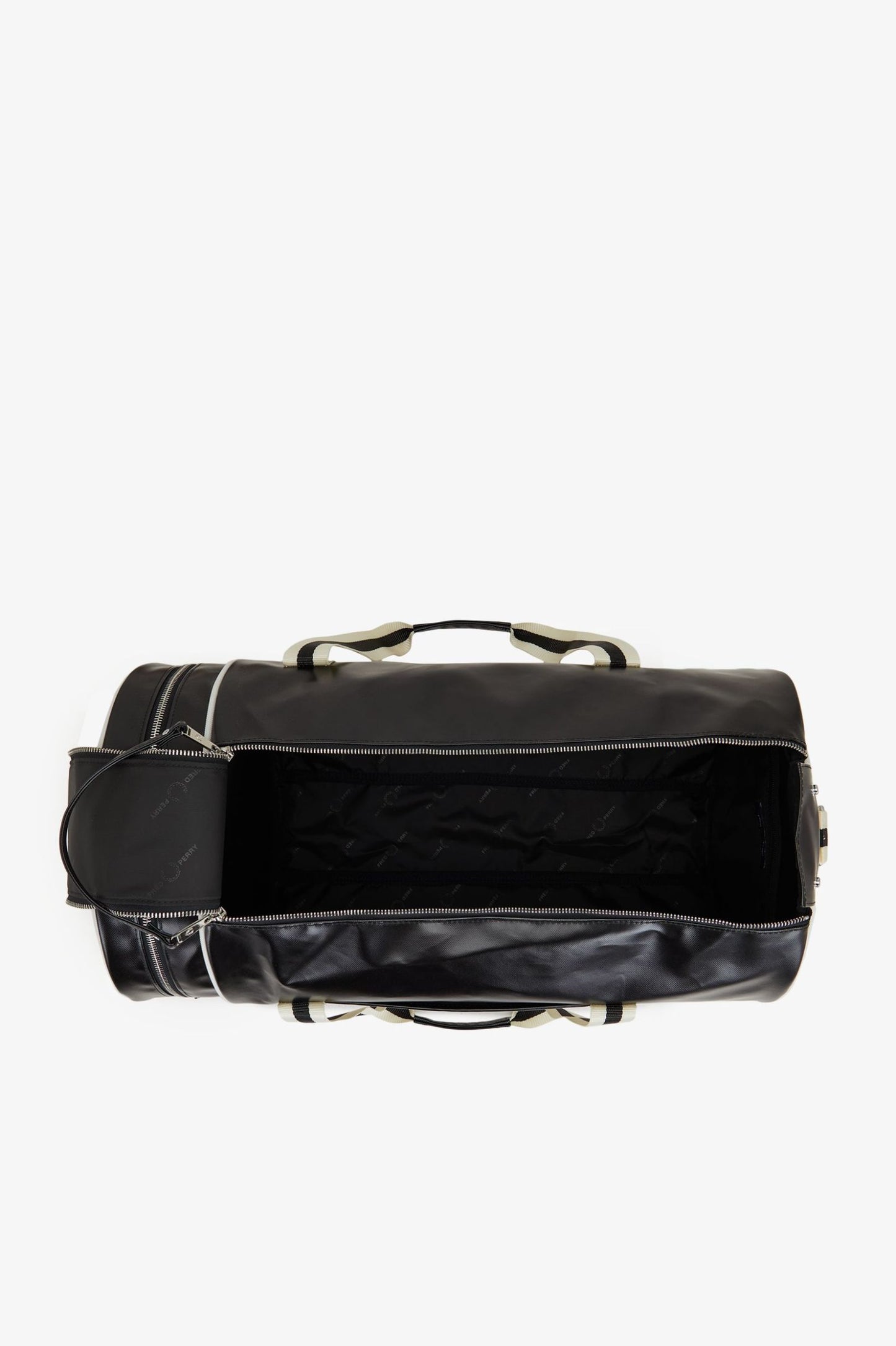 Fred Perry Classic Large Barrel Bag - Black/Ecru
