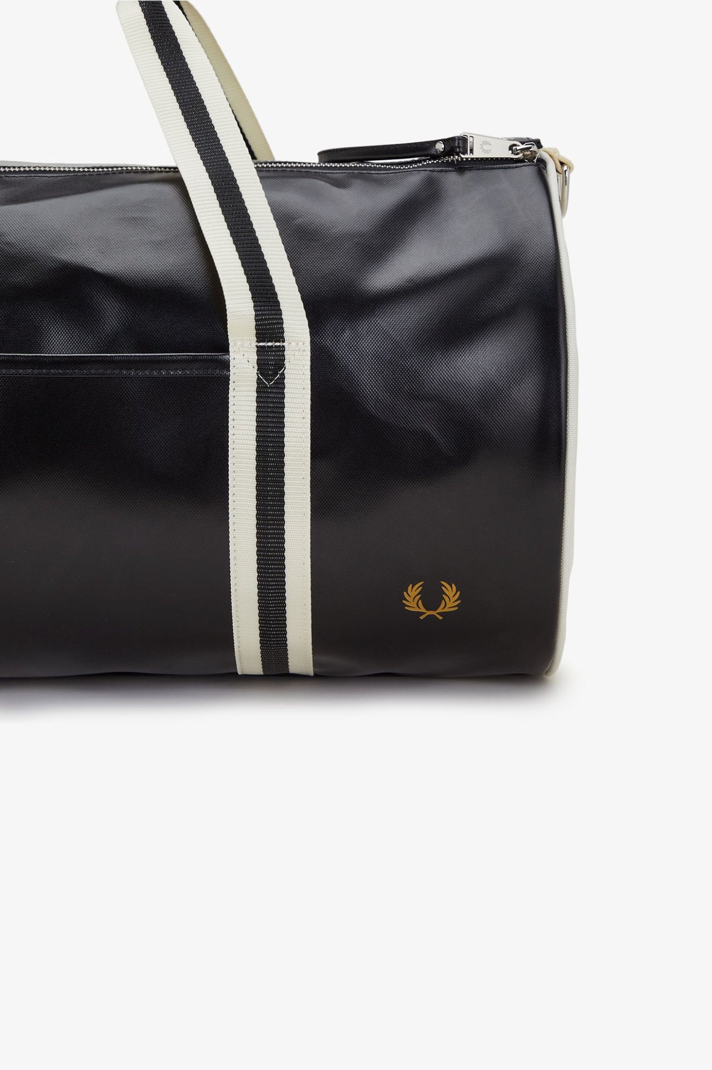 Fred Perry Classic Large Barrel Bag - Black/Ecru