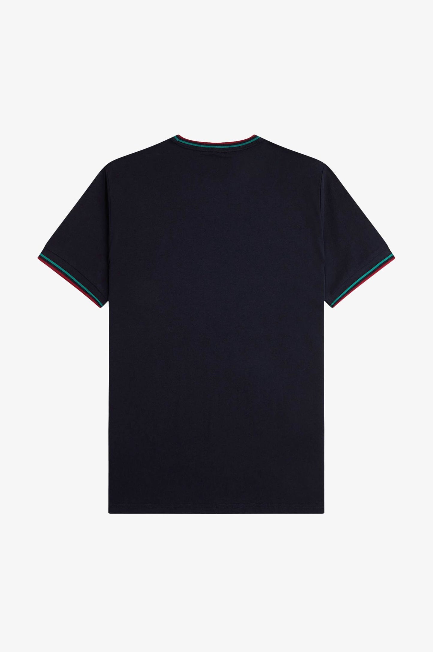Fred Perry M1588V Twin Tipped T-Shirt - Navy/Sport Green/Burnt Red