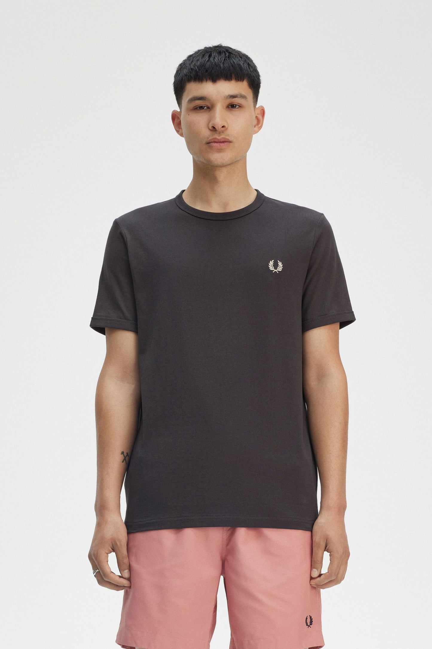 Fred Perry Ringer T-Shirt - Anchor Grey