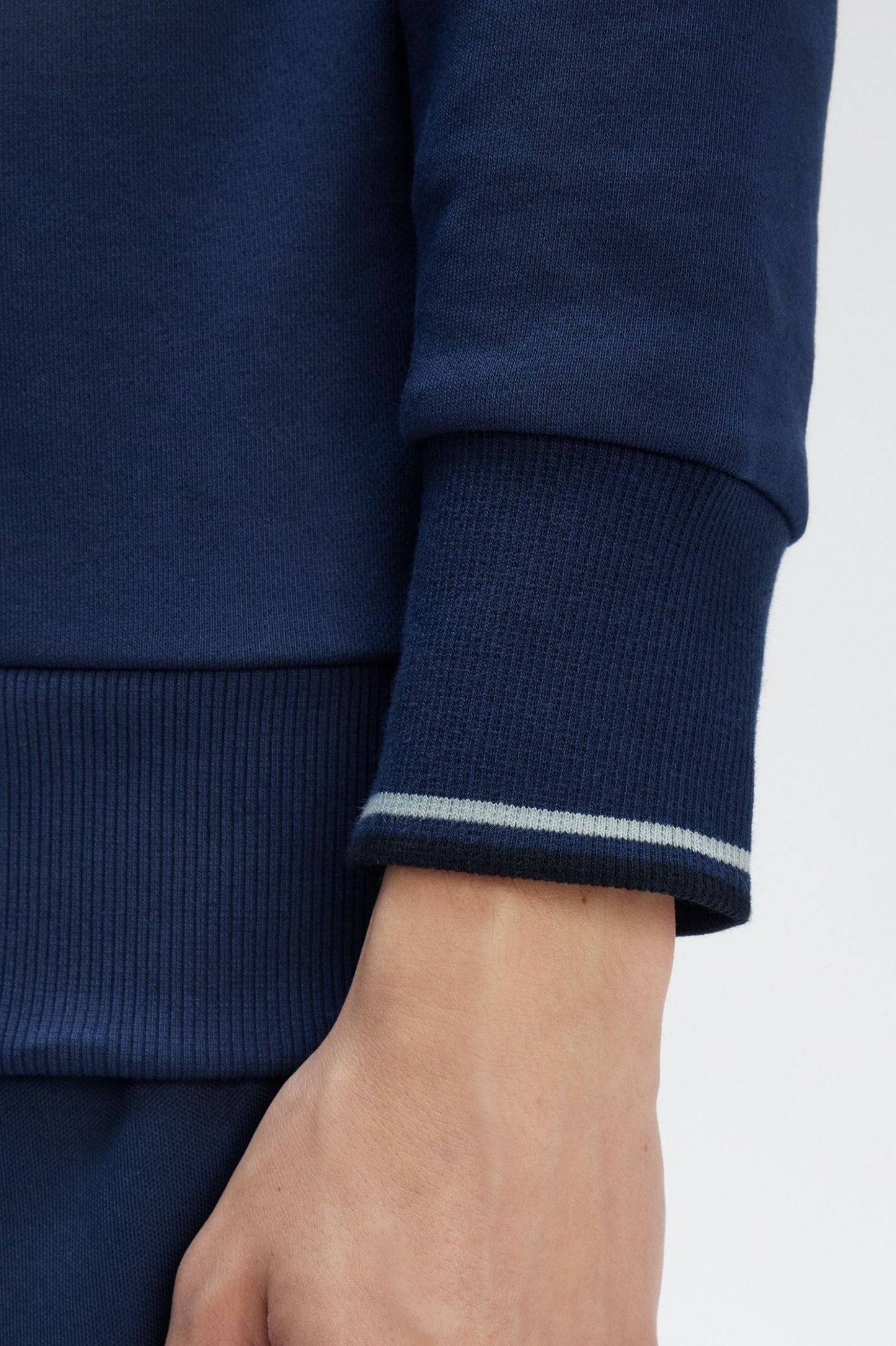 Fred Perry M3574 Half Zip Sweatshirt - Tennis Blue