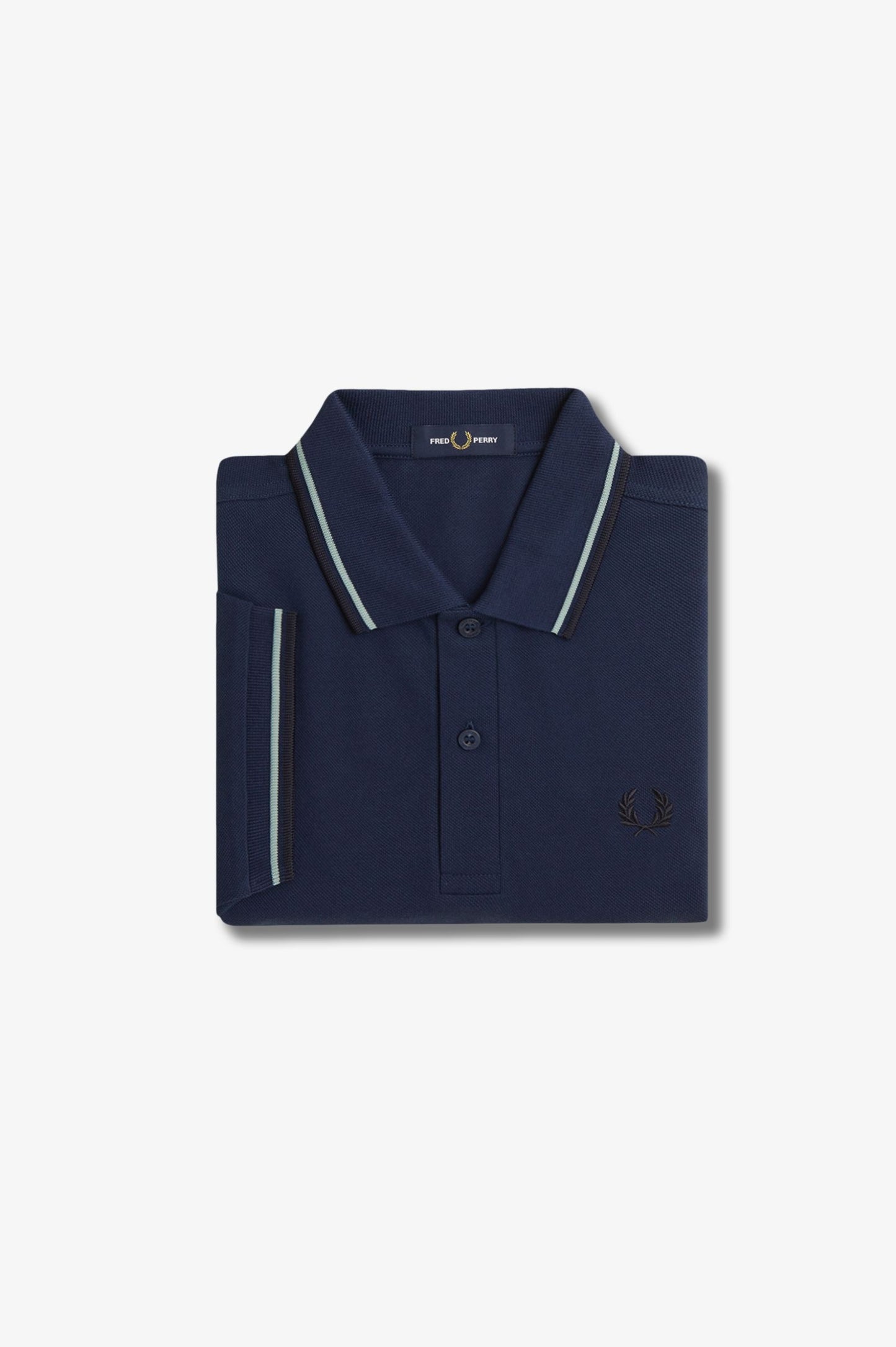Fred Perry Twin Tipped Polo Shirt - Tennis Blue/Silver Blue/Navy