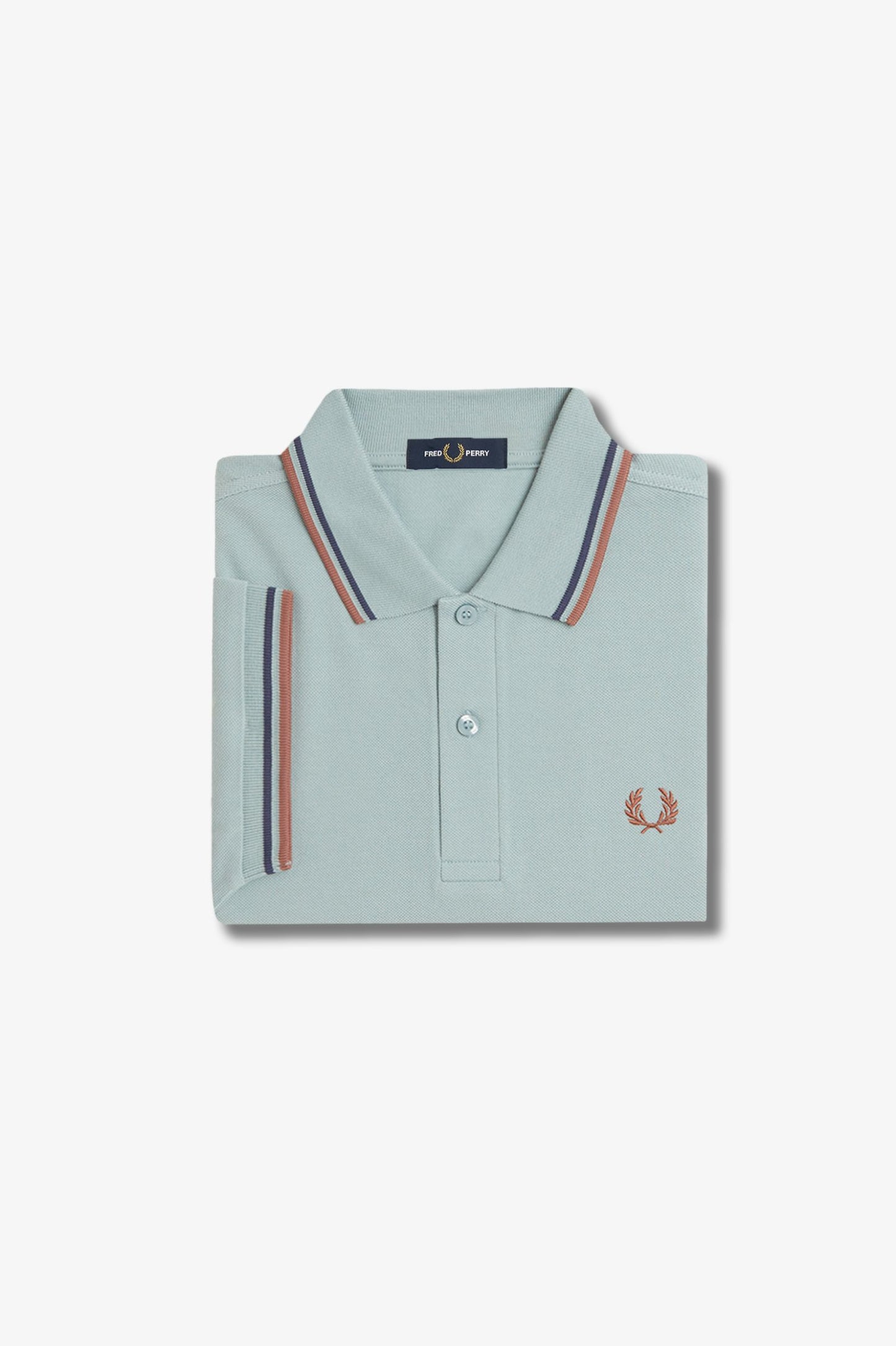 Fred Perry Twin Tipped Polo Shirt - Silver Blue/Tennis blue/Cinnamon