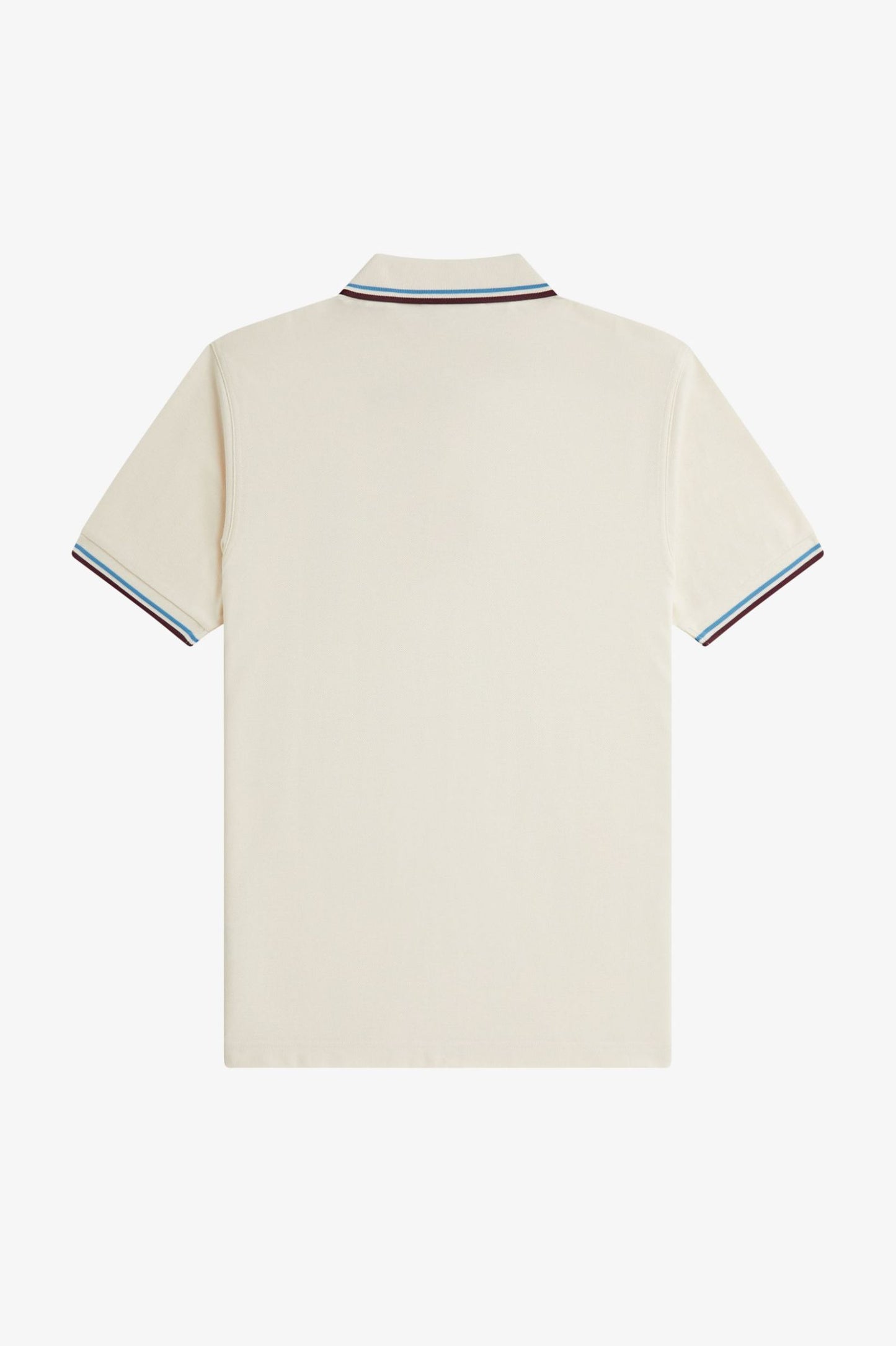 Fred Perry M3600 Twin Tipped Polo Shirt - Ecru/Court Blue/Oxblood