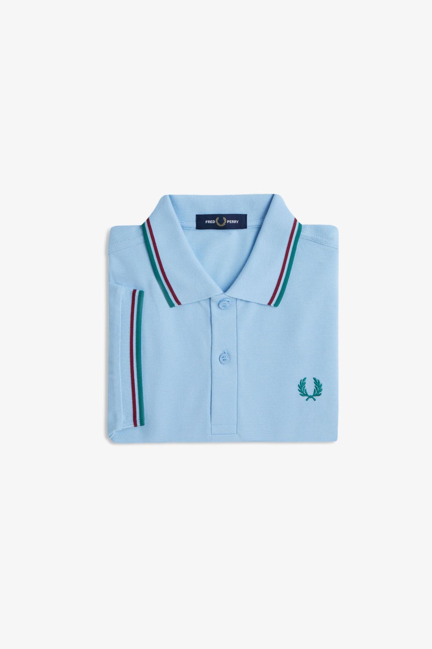 Fred Perry M3600 Twin Tipped Polo Shirt - Track Blue/Burnt Red/Sport Green