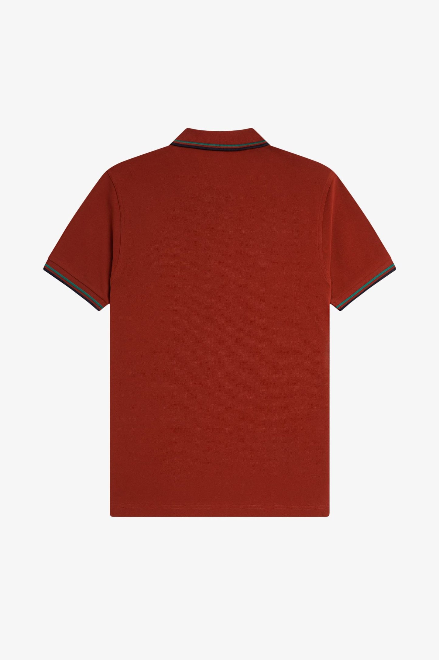 Fred Perry M3600 Twin Tipped Polo Shirt - Burnt Red/Sport Green/Navy