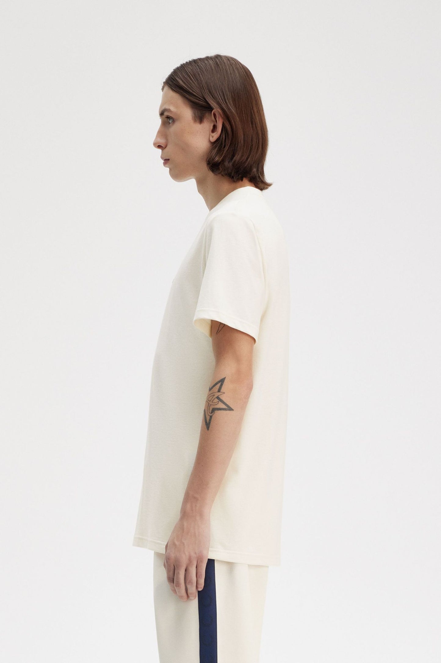 Fred Perry Embroidered T-Shirt - Ecru