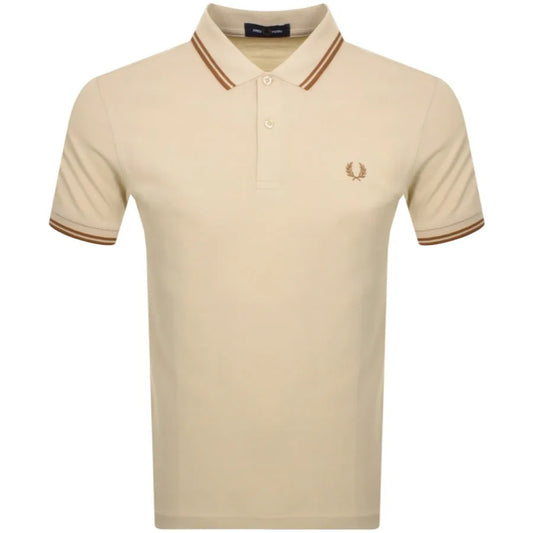 Fred Perry Twin Tipped Polo Shirt - Oatmeal
