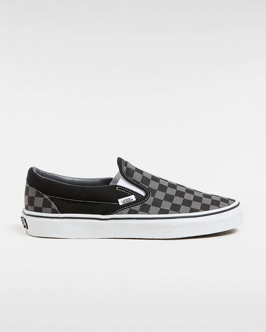 Vans Classic Slip-On Trainers - Black/Pewter Check