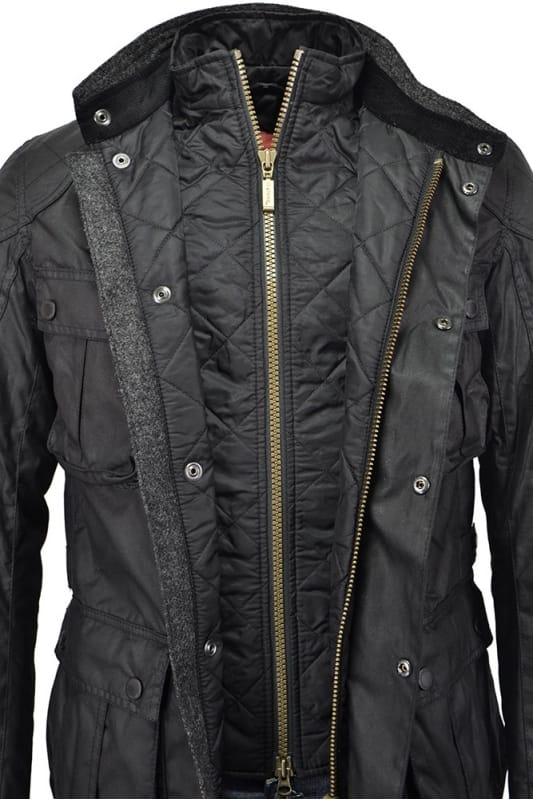 Barbour International Gauge Wax Jacket - Black