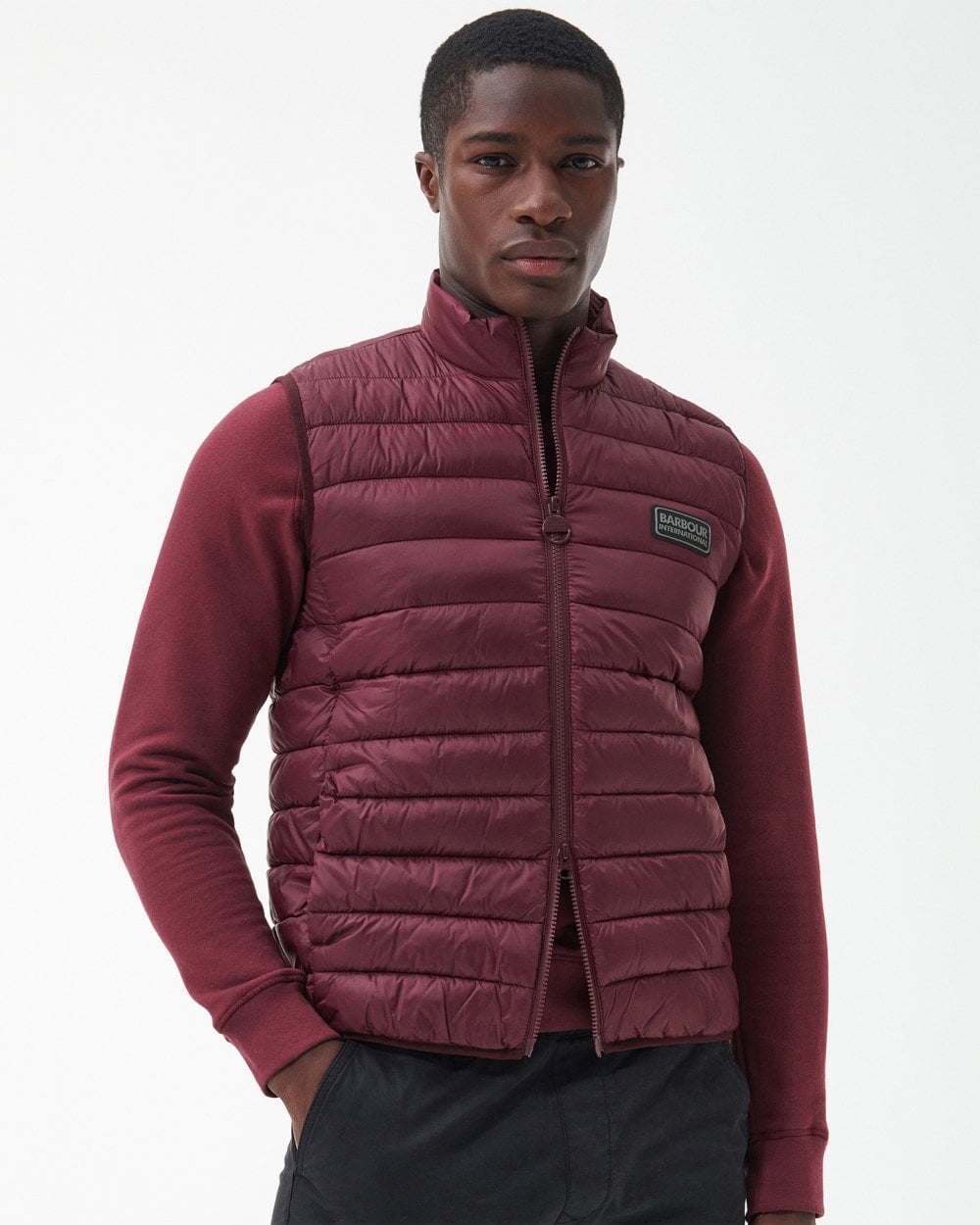Barbour International Tourer Reed Gilet Burgundy – Nikku Morganti