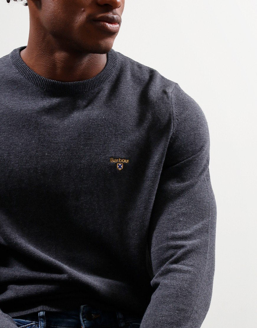 Barbour Organic Crew Neck Jumper - Asphalt
