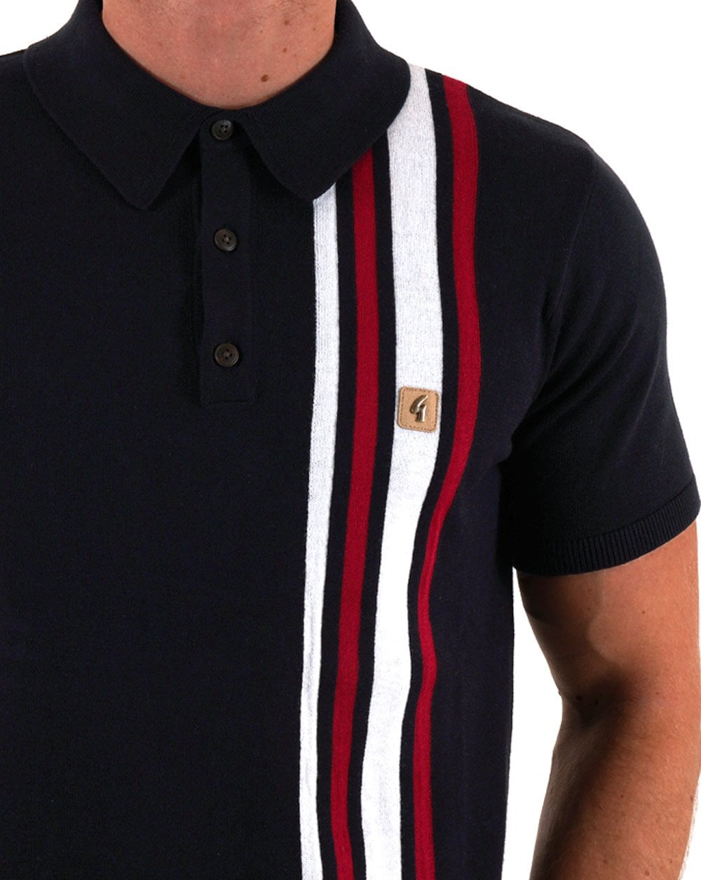 Gabicci Soda Knitted Polo Shirt - Navy
