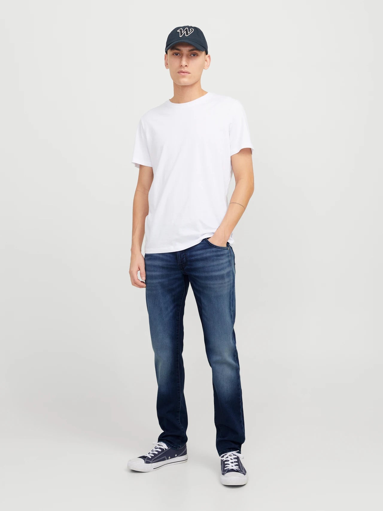 Jack&Jones Mike Fox 424 Tapered Fit Jeans - Blue/Blue Denim