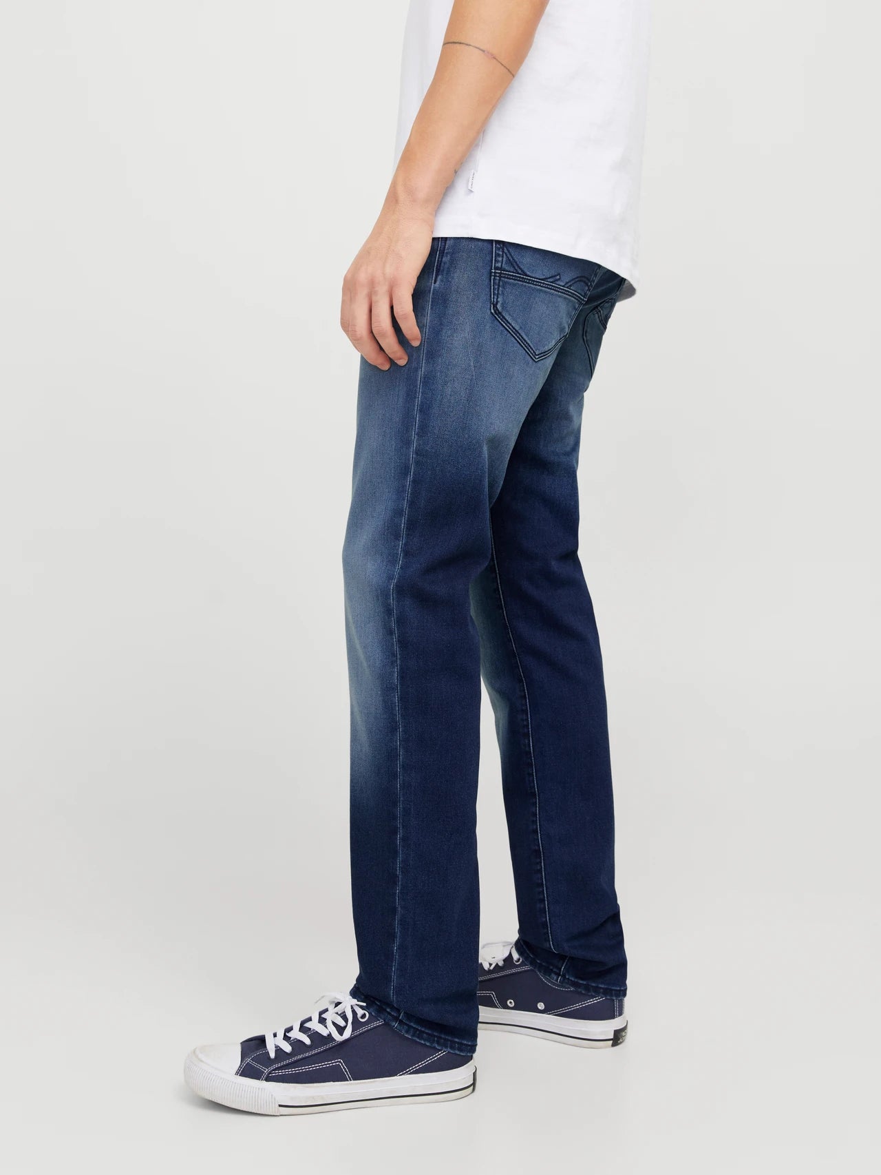 Jack&Jones Mike Fox 424 Tapered Fit Jeans - Blue/Blue Denim