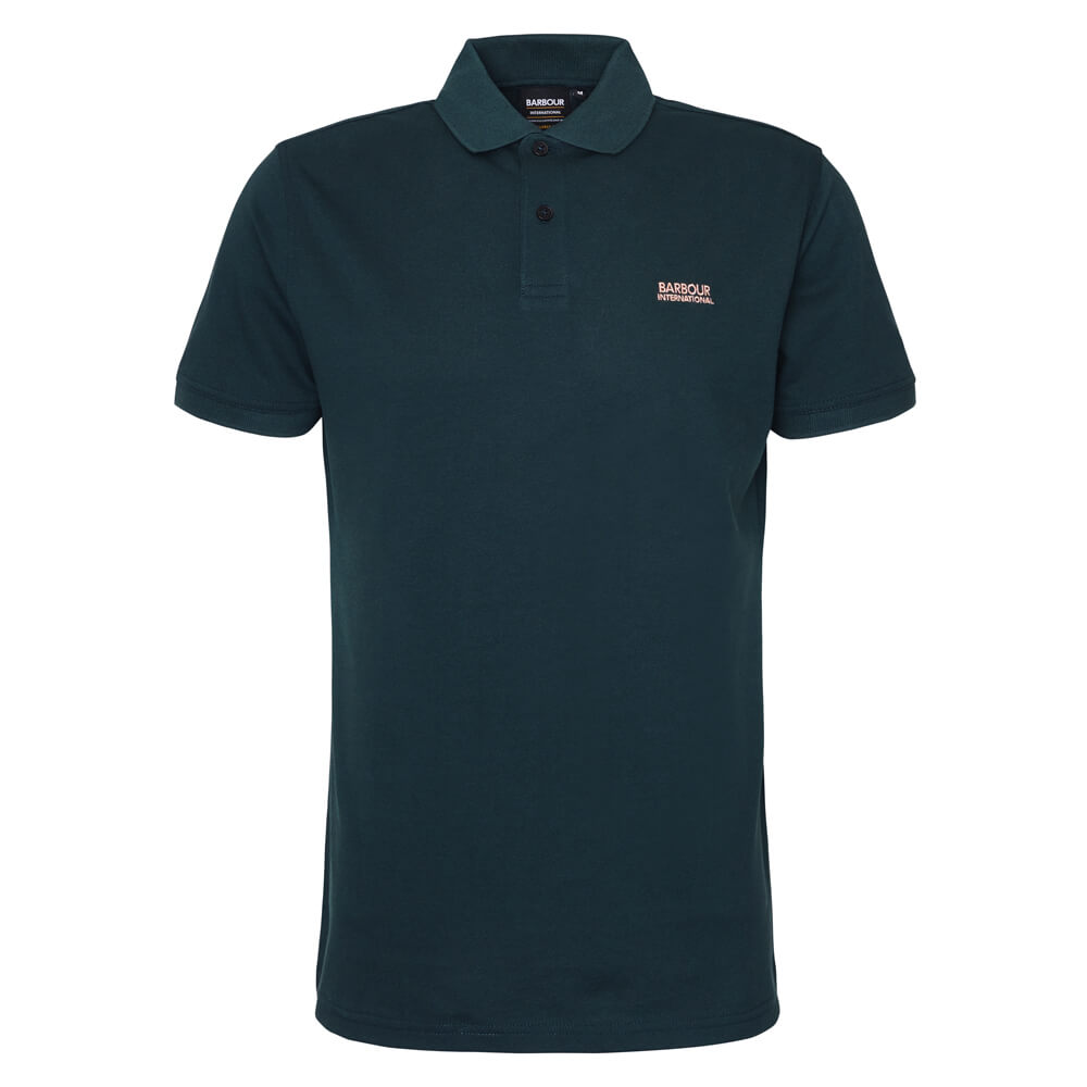 Barbour International Tourer Pique Polo Shirt - Forest River