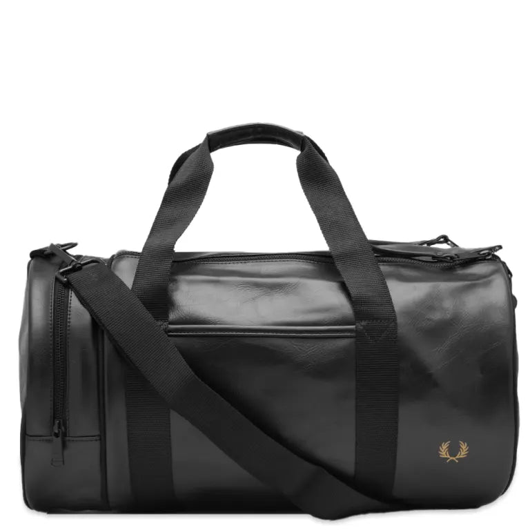 Fred Perry Tonal PU Barrel Bag - Black