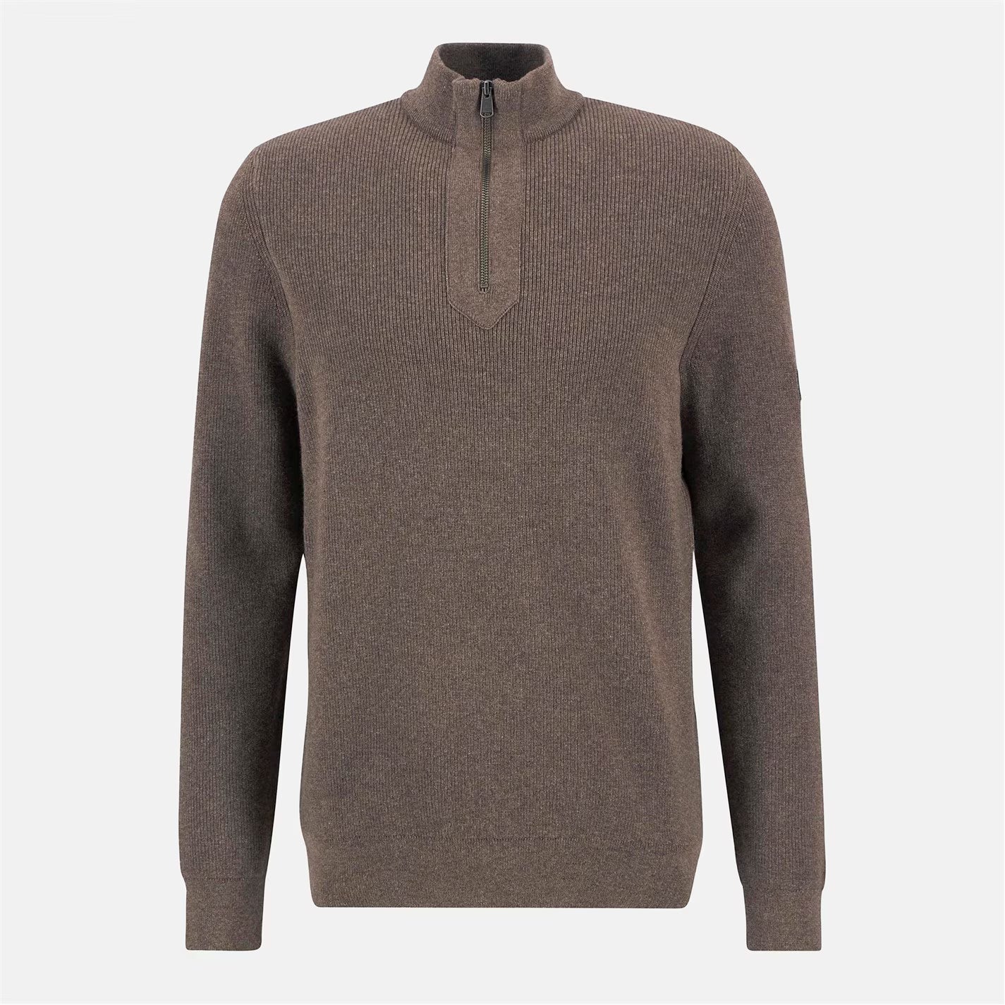 Barbour Crawley Funnel Neck Jumper - Brindle