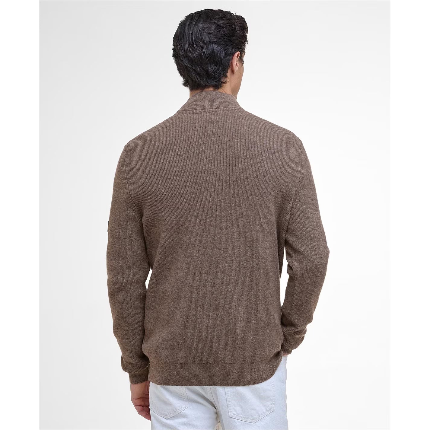 Barbour Crawley Funnel Neck Jumper - Brindle