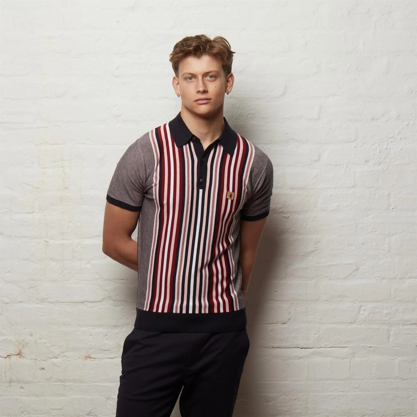 Gabicci Jed Knit Polo Shirt - Navy