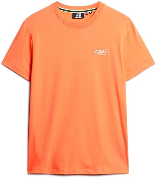 Superdry Essential Logo Embroidered T-Shirt - Sunburst Coral