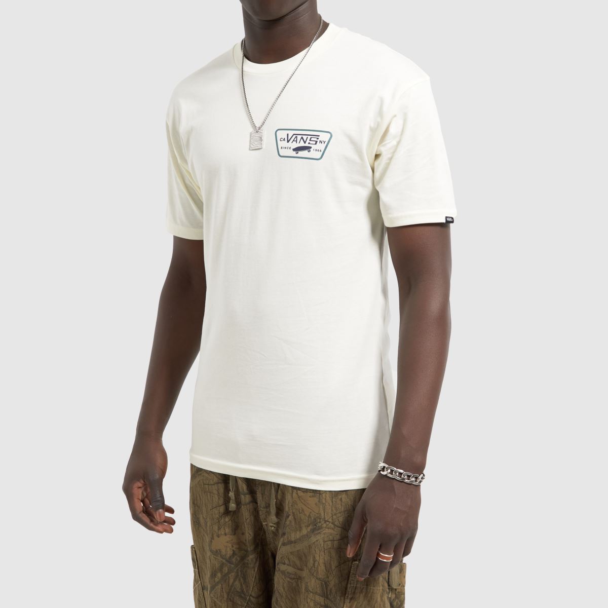 Vans Full Patch Back S/S T-Shirt - White/Black/Green