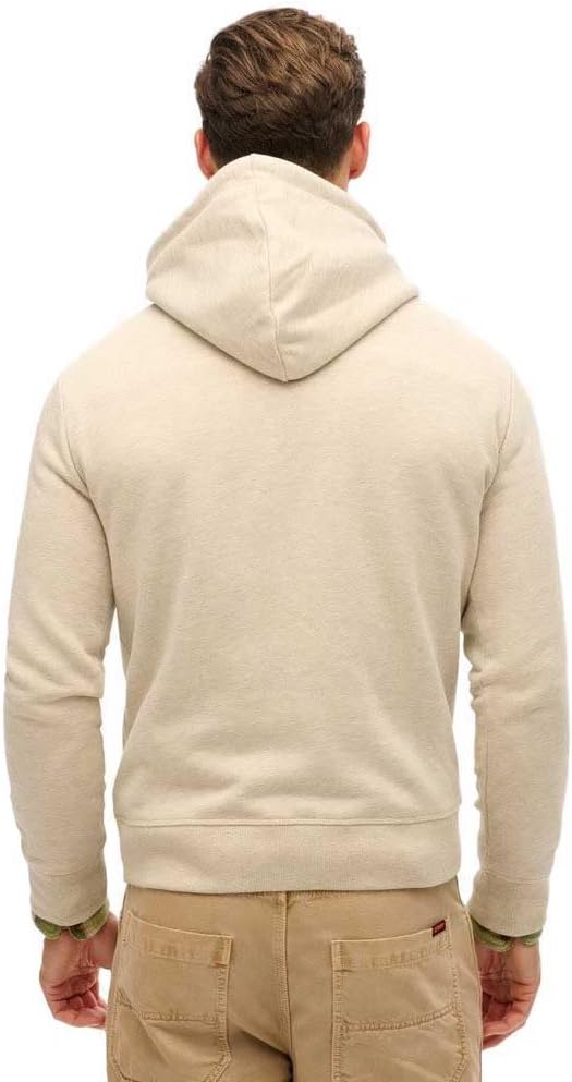 Superdry VL Heritage Relaxed Hoodie - Pelican Beige Marl