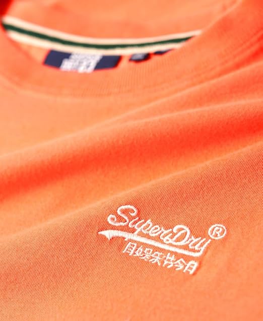 Superdry Essential Logo Embroidered T-Shirt - Sunburst Coral