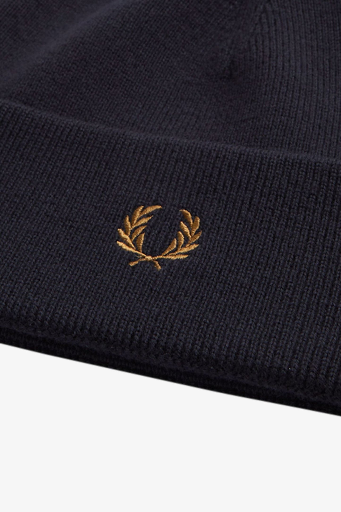 Fred Perry Classic Beanie - Navy/Dark Caramel