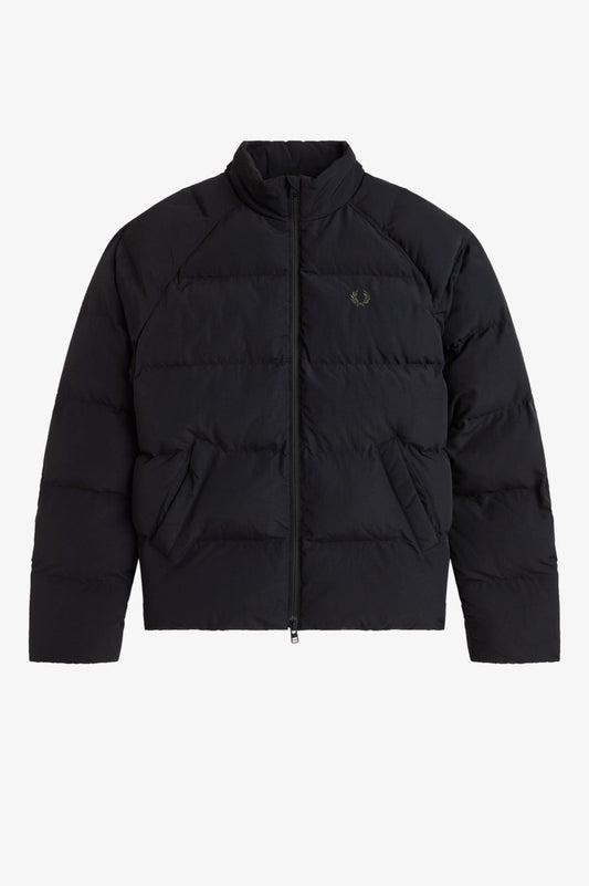 Fred Perry J1309 Raglan Sleeve Padded Jacket - Black