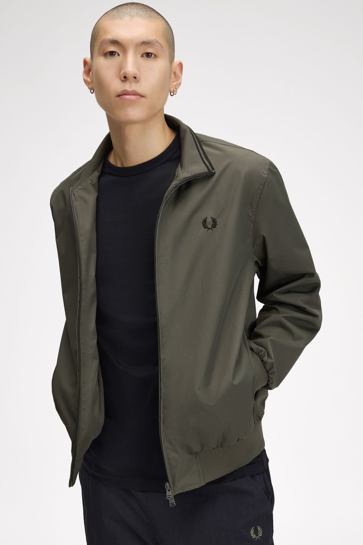 Fred Perry J2660 Brentham Jacket - Field Green