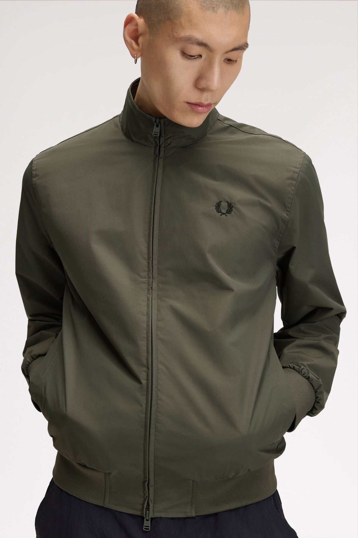 Fred Perry J2660 Brentham Jacket - Field Green