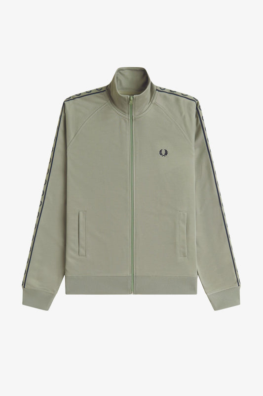 Fred Perry J5557 Contrast Tape Track Jacket - Seagrass/Navy