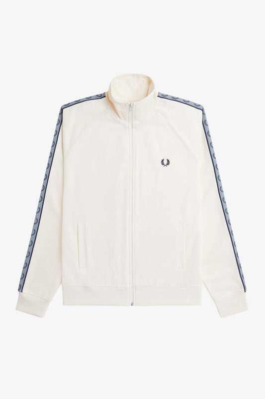 Fred Perry Contrast Tape Track Jacket - Ecru/Navy