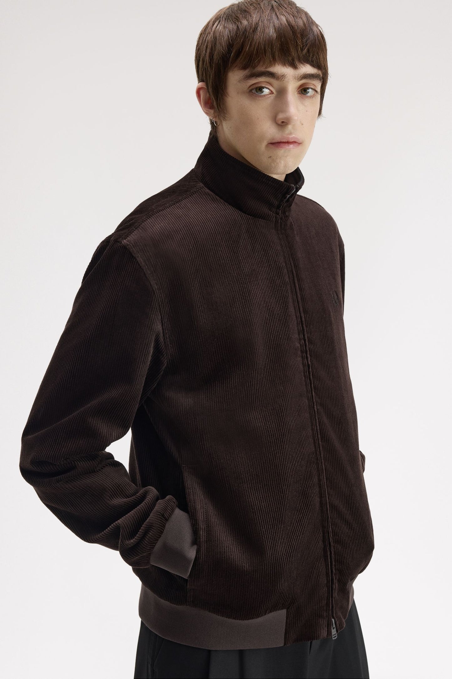 Fred Perry J8546 Cord Brentham Jacket - Rich Brown