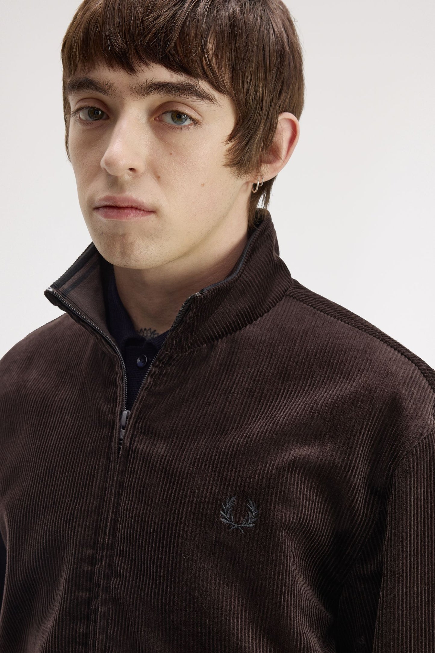 Fred Perry J8546 Cord Brentham Jacket - Rich Brown