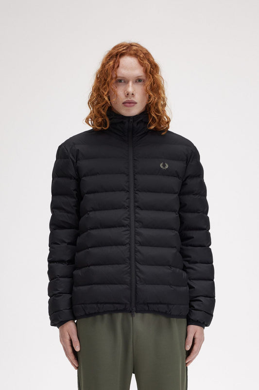 Fred Perry Hooded Insulated Jacket - Black