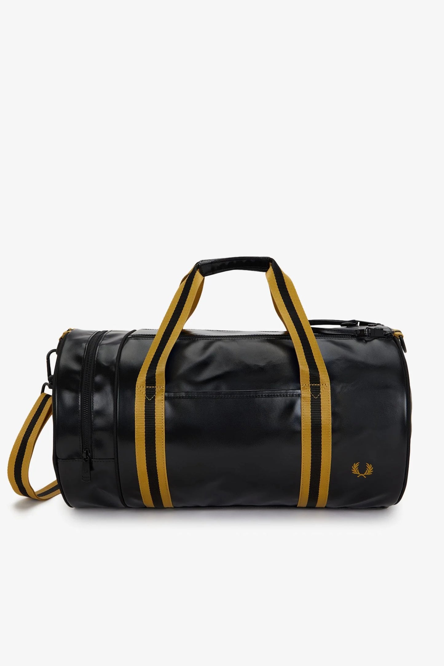 Fred Perry L3352 Tipped Classic Barrel Bag - Black/Gold