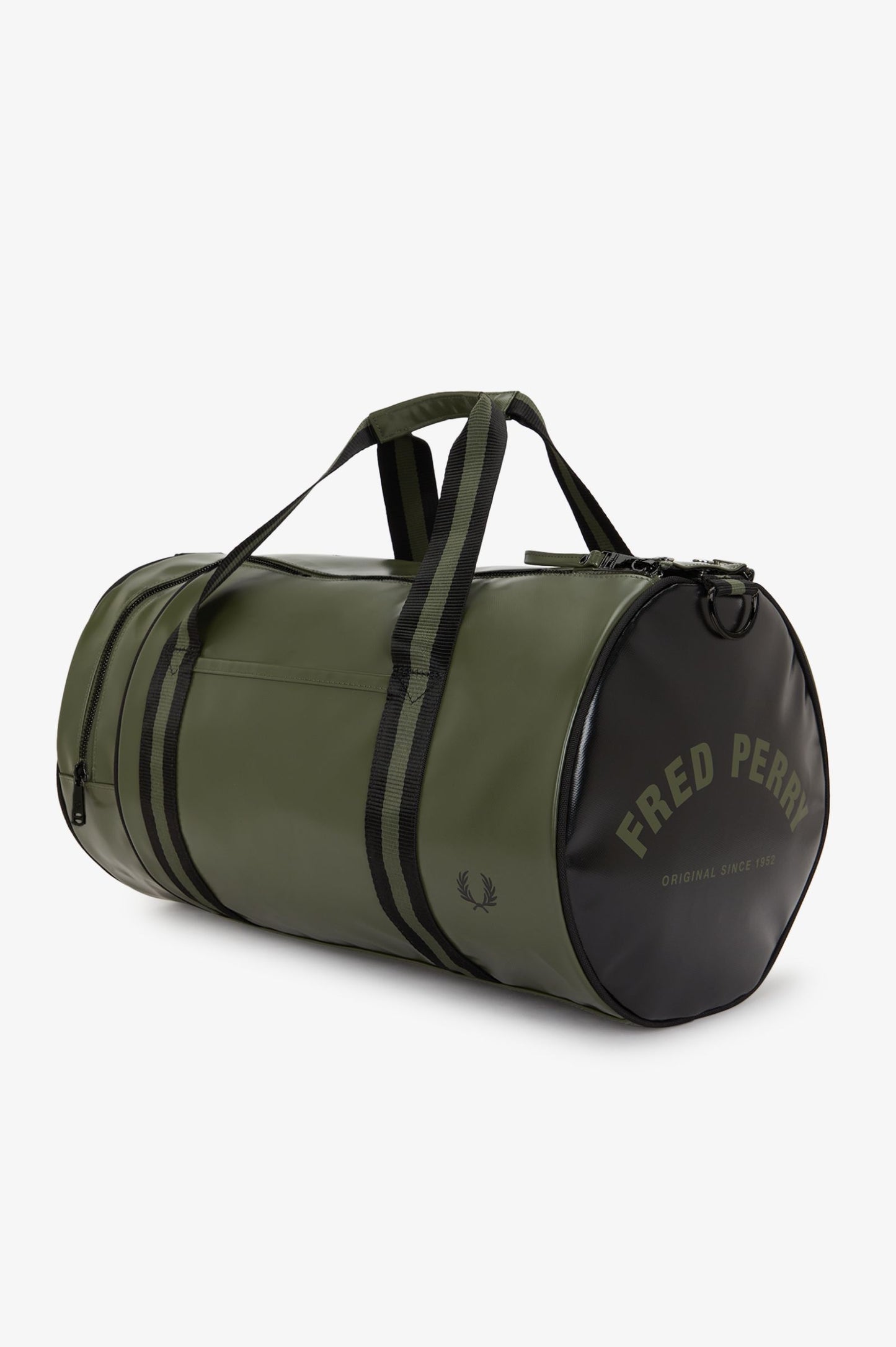 Fred Perry L7255 Classic Barrel Bag - Laurel Wreath Green/Black