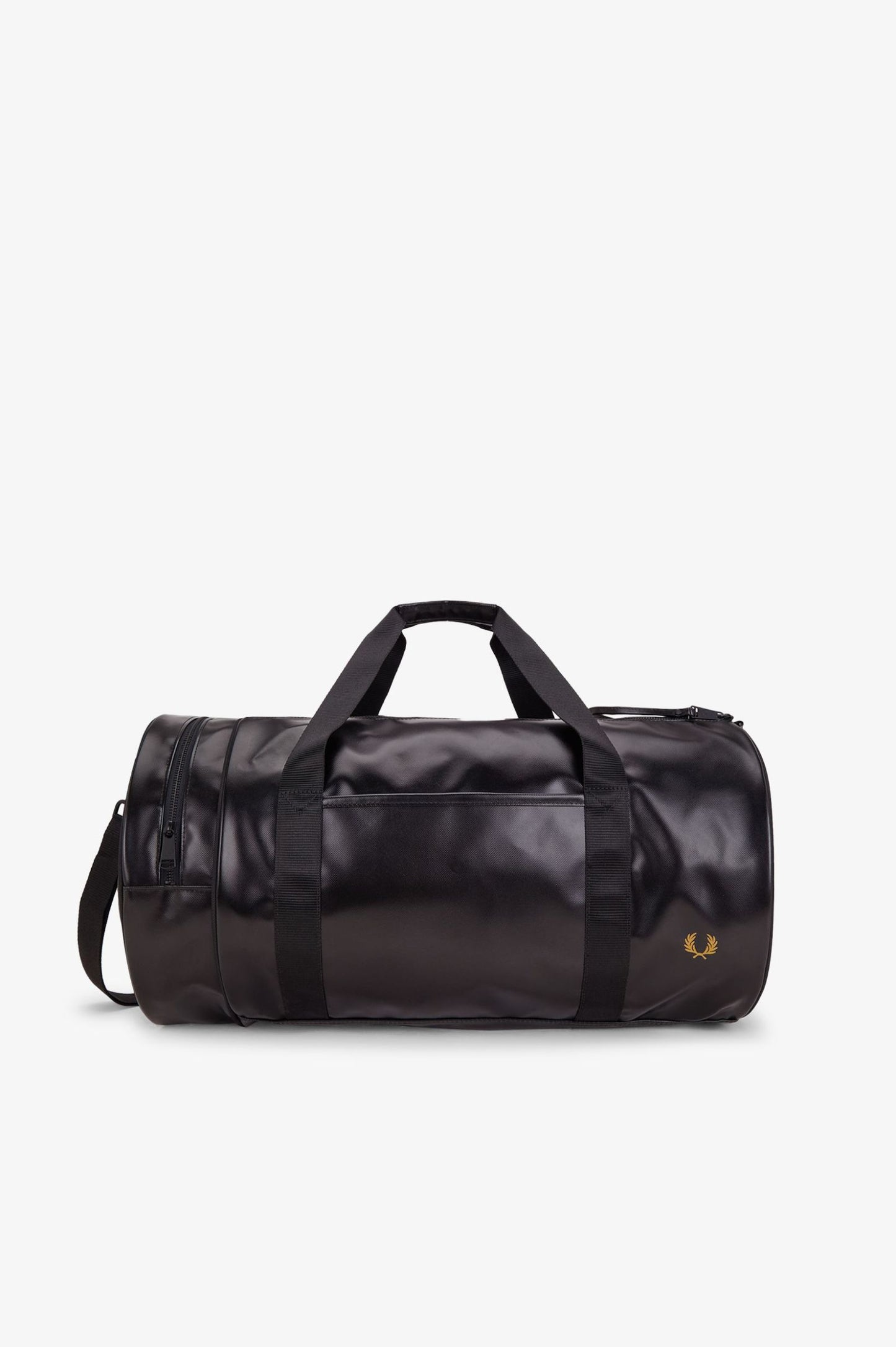 Fred Perry Tonal Large Barrel Bag - Black/Gold